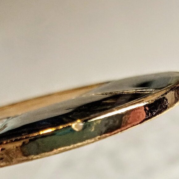 Abalone & Enamel Round Pendant with 30" Gold Chain - Picture 7 of 7